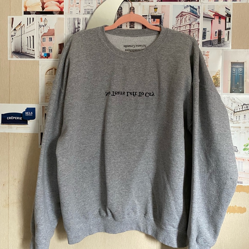 Gently Worn Official Ariana Grande Merch No Tears Left To Cry Crewneck